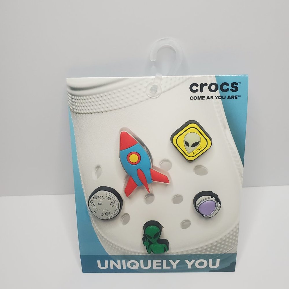 NEW 5 Piece Outer Space Light Up Crocs Jibbitz Unisex